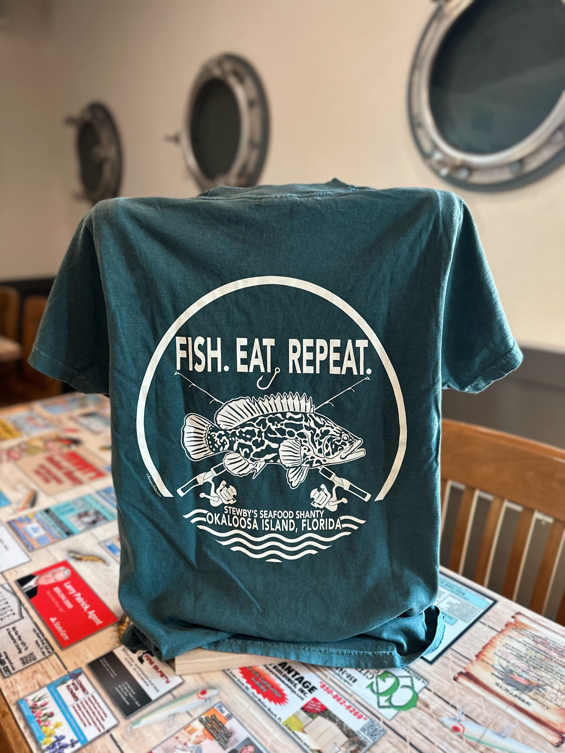 “Fish, Eat, Repeat” Comfort Co. T-Shirt | STEWBY'S
