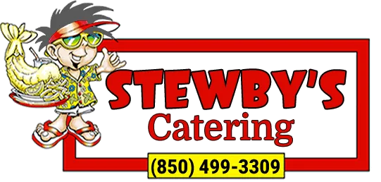 Stewby's Catering logo and contact number