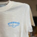 White t-shirt with Stewby's Seafood Shanty logo.