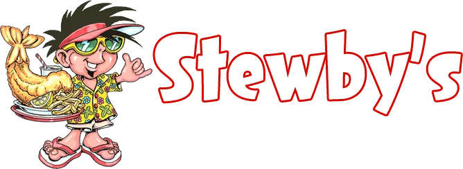 Stewby's Seafood Shanty logo with shrimp plate