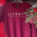 Maroon crew neck reads Stewby's Okaloosa Island